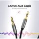 აუდიო კაბელი UGREEN AV119 (10733), 3.5mm Male to 3.5mm Male Cable, 1m, Black , 2 image - Primestore.ge