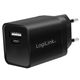 Adapter Logilink PA0300 USB travel charger set vehicle & socket charger 1x USB-A 1x USB-C 15 W black, 5 image