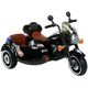 Children's electric motorcycle 1916-BLACK with leather seat and plastic tires