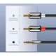აუდიო კაბელი UGREEN AV116 (10591) 3.5mm to 2 RCA audio cable adapter male to male 3.5mm Audio Line to dual lotus head line 2 rca Aux Audio Cable 5m (Black) , 3 image - Primestore.ge