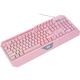 კლავიატურა 2E GAMING Membrane keyboard KG315 110key, USB-A, EN/UA, RGB, pink , 2 image - Primestore.ge