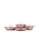 Pots and pans set Korkmaz A2619 Linea 7 pcs Cookware Set- Rosagold, 2 image