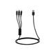 USB cable 2E USB 3 in 1 Micro / Lightning / Type C, 5V / 2.4A, Black, 1.2m, 2 image