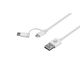 USB კაბელი 2E Cable USB to Micro Type C 5V/2.4A White 1m , 3 image - Primestore.ge