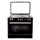 Gas stove Oz OE 9050 BL / OBig90X60B5E Coocker, 5Gas, Wok, Oven-Electric, 7Function, Turnspit, Cast Iron, 90x60x85, Black, Top glass