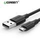 USB კაბელი UGREEN  US289 (60136) 2.0 A to Micro USB Cable Nickel Plating 1m (Black)  - Primestore.ge