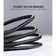 USB cable UGREEN US290 (60146) USB 2.0 A to Micro USB Cable Nickel Plating Aluminum Braid 1m (Black), 4 image