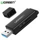 ბარათის წამკითხველი + მეხსიერების ბარათი UGREEN CM104 (40752) USB 3.0 to TF + SD Dual Card Reader (Black)  - Primestore.ge